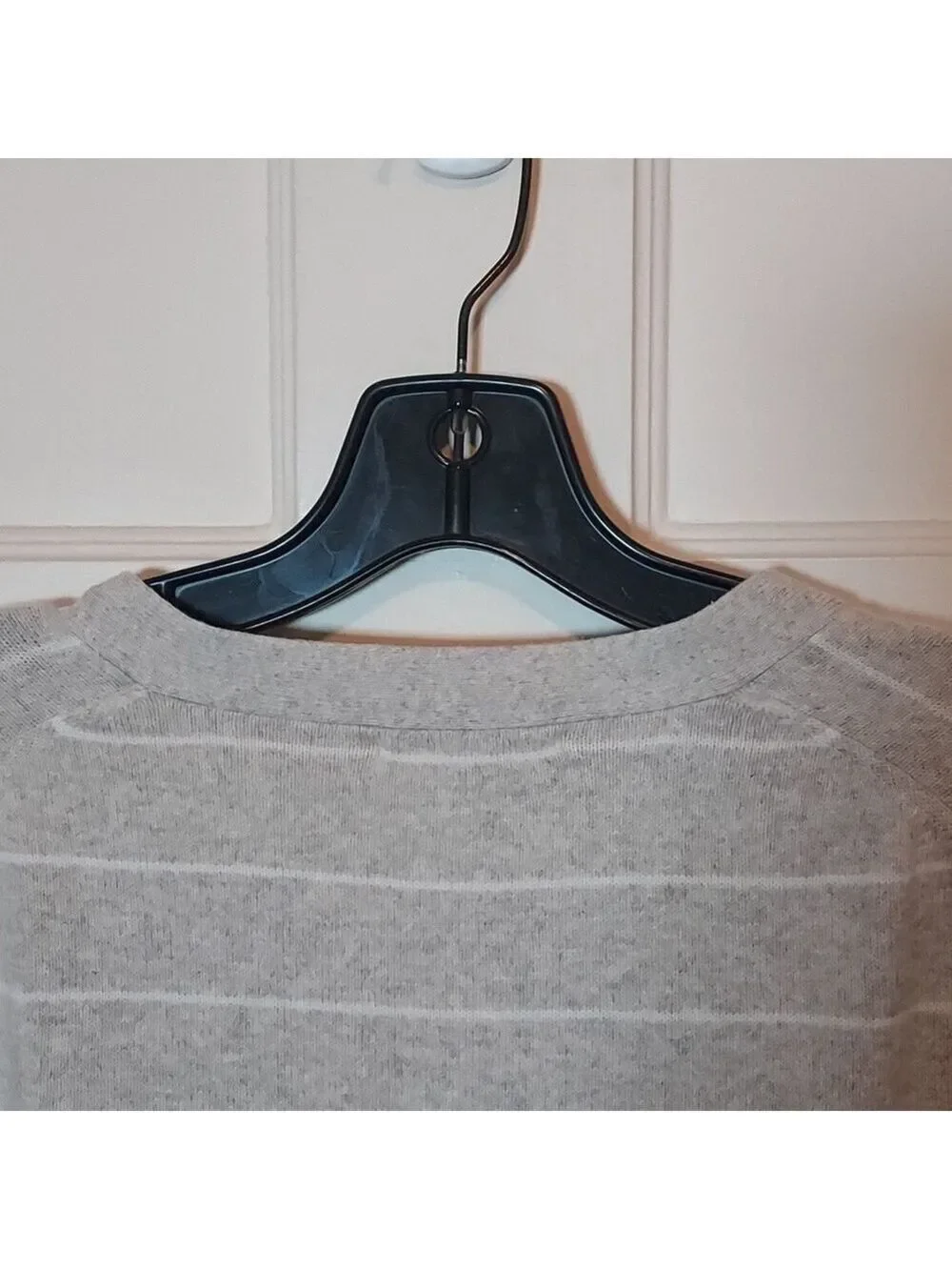 J Crew Men's Gray Stripe Cashmere Blend Grandpa Cardigan